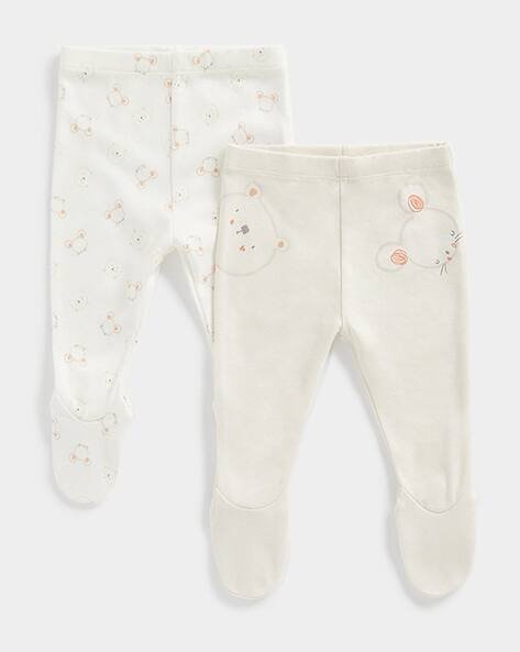 Mothercare Pack of 2 Bear & Mouse Footed Leggings