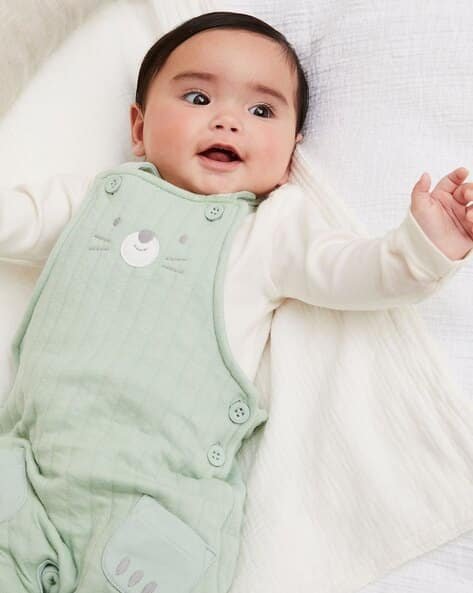 Mothercare Infants My First Contemporary Woodland Quilted Dungarees with Bodysuit