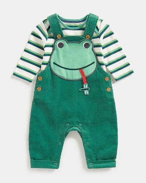 Mothercare Frog Cord Dungaree Set
