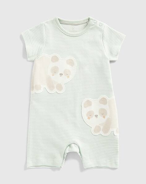 Mothercare Unisex Striped Cotton Romper