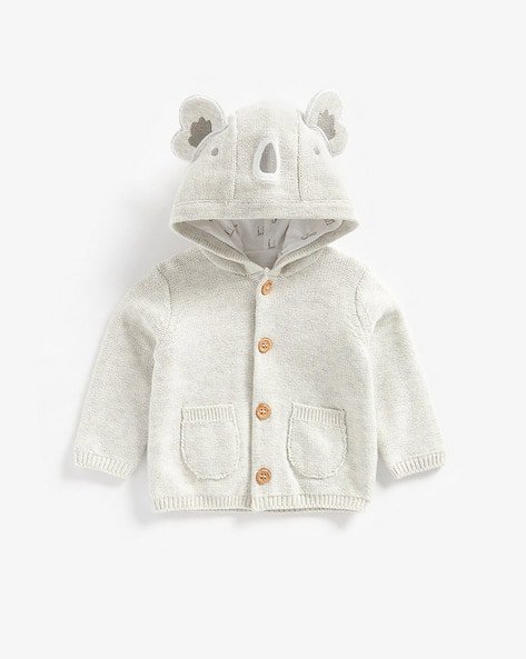 Mothercare 3D Hooded Sweater with Patch Pockets