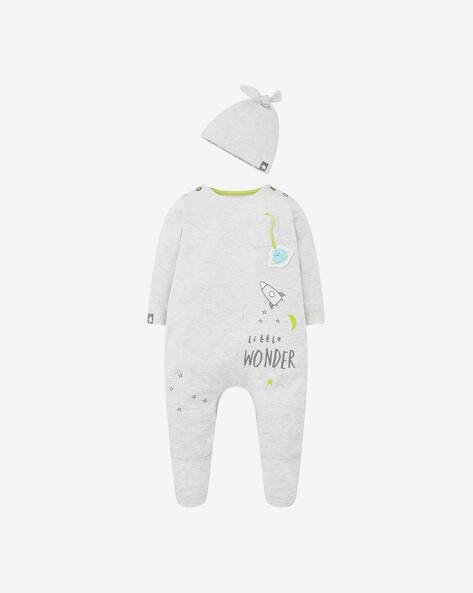 Mothercare Heathered Romper with Cap