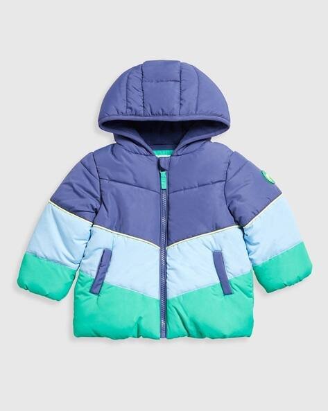 Mothercare Boys Colourblock Zip-Front Hoodie