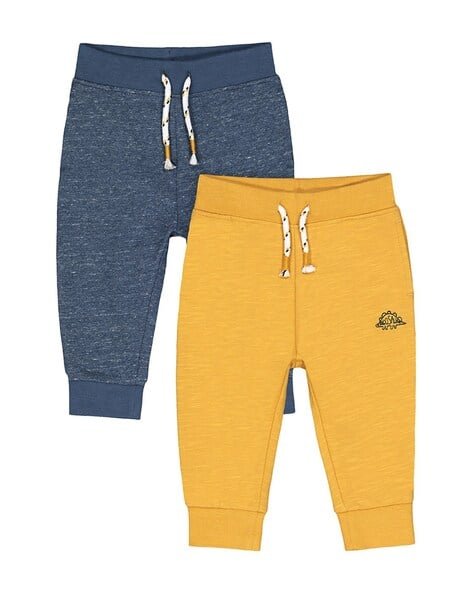 Mothercare Pack of 2 Heathered Joggers with Elasticated Drawstring Waist