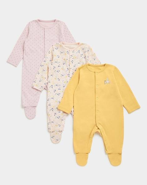 Mothercare Pack of 3 Printed Sleepsuits