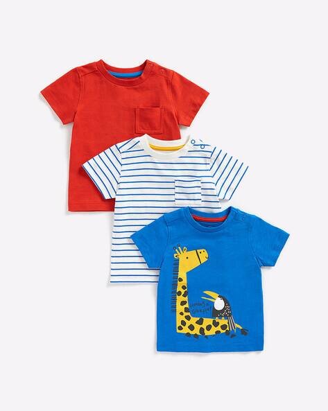 Mothercare Pack of 3 Round-Neck T-shirts
