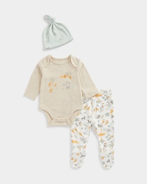 Mothercare Wild Life Print Bodysuit & Pants Gift Set
