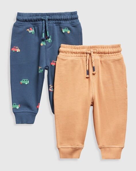 Mothercare Boys Pack of 2 Relaxed Fit Cotton Joggers