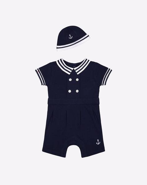 Mothercare Striped Rompers with Beanie
