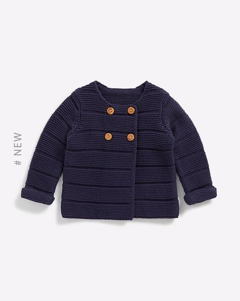 Mothercare Patterned-Knit Cardigan with Button Fastening