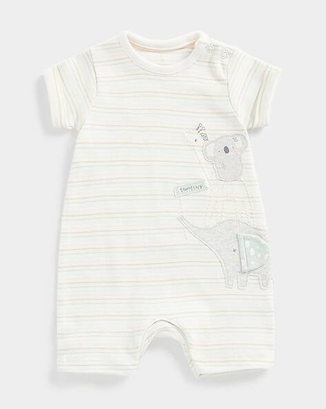 Mothercare Striped Round-Neck Rompers