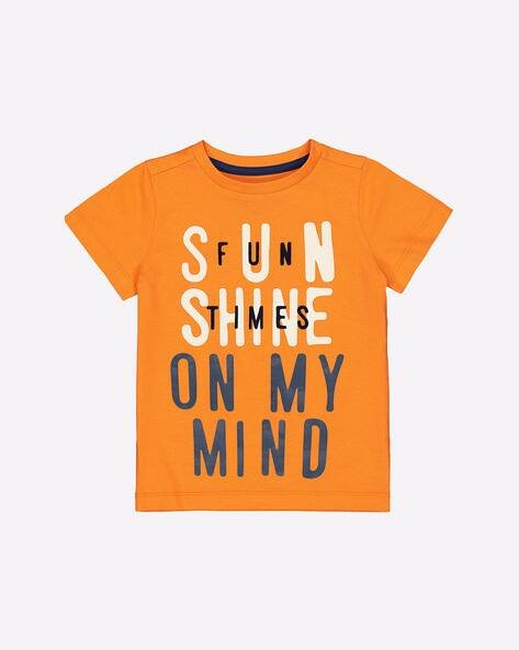 Mothercare Typographic Print Crew-Neck T-shirt