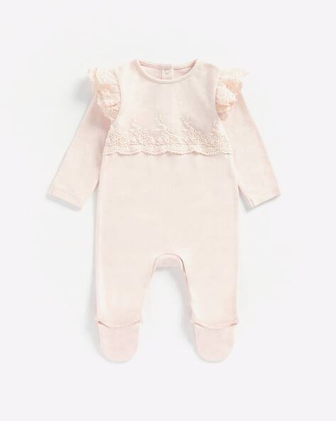 Mothercare Romper with Ruffled Lace Panels