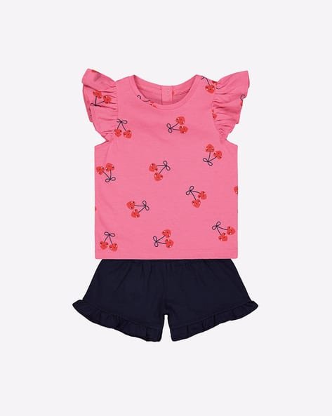 Mothercare Cherry Print T-shirt & Shorts Set