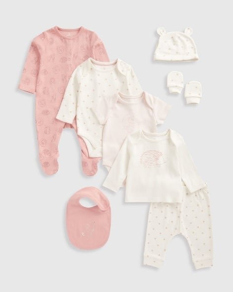 Mothercare Girls My First Contemporary Cotton 8-Piece Clothing Gift Set