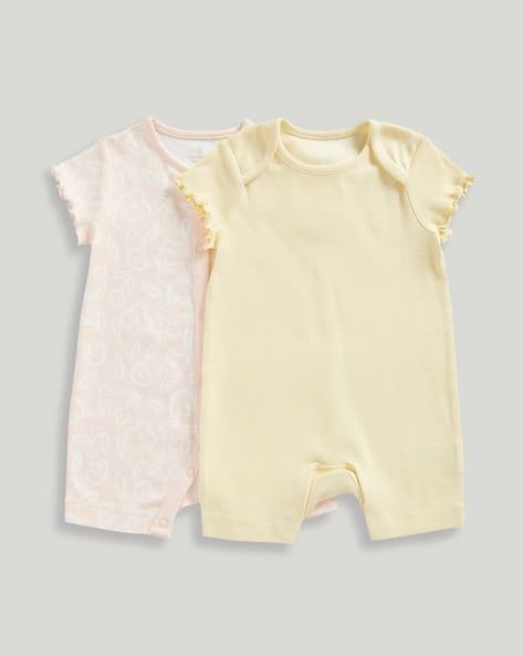 Mothercare Girls Pack of 2 Floral Print Rompers