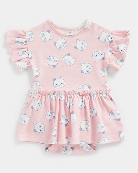 Mothercare Printed A-Line Bodysuit Dress