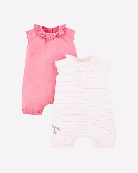 Mothercare Set of 2 Rompers with Ruffled Detail