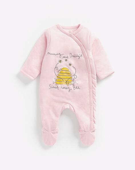 Mothercare Wadded Sleepsuit with Bee Embroidery