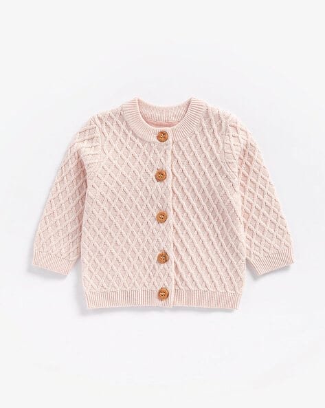 Mothercare Waffle-Knit Cardigan with Wooden Buttons