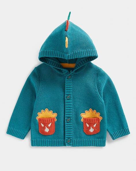 Mothercare Button-Down Hooded Sweater
