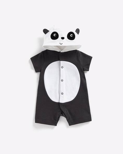Mothercare Panda Print Rompers with Hood