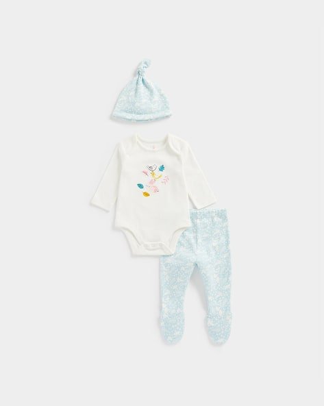 Mothercare 3-piece Leaf Print Suit Set