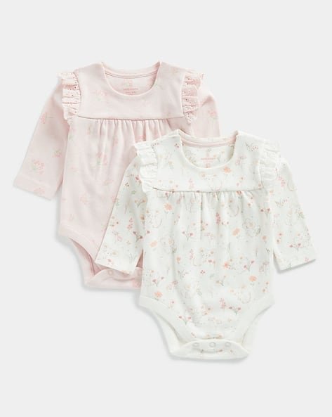 Mothercare Pack of 2 My First Little Mouse Floral Print Bodysuits