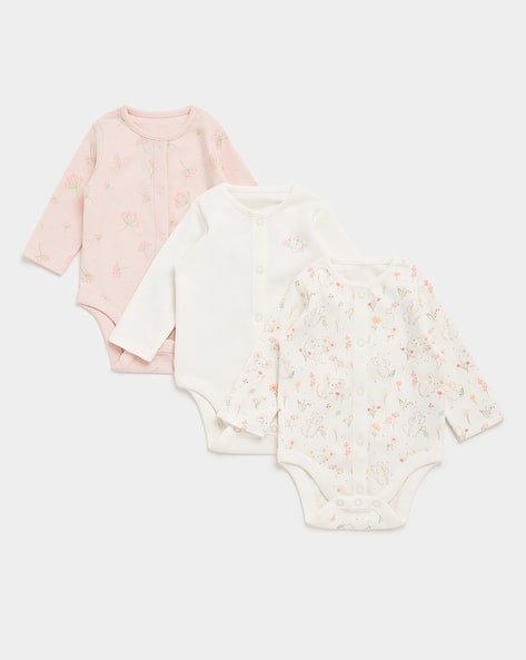 Mothercare Pack of 3 Printed Onesies