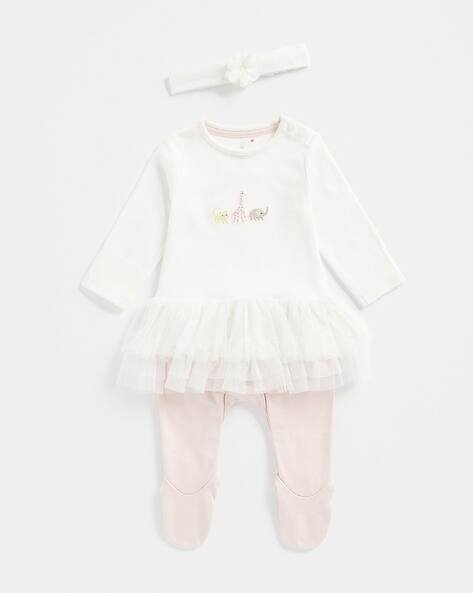Mothercare Embroidered Sleepsuit with Headband