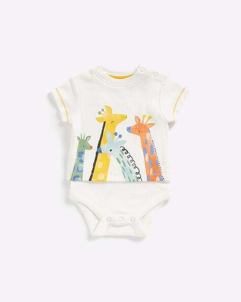 Mothercare Giraffe Print Cotton Bodysuit
