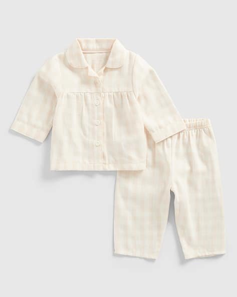 Mothercare Girls Checked Shirt & Pyjamas Set