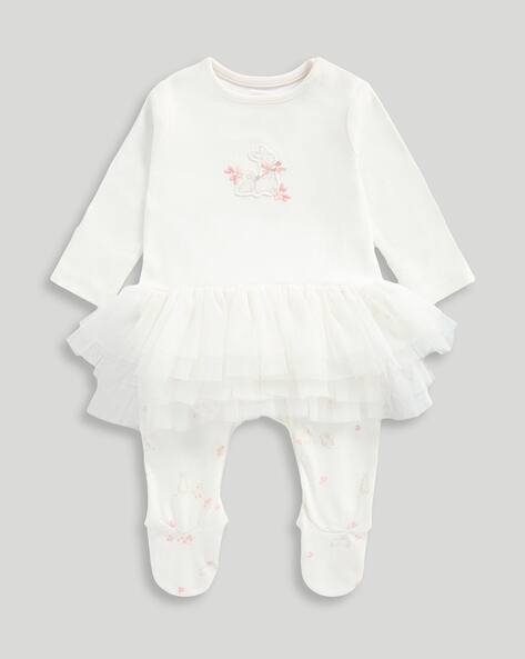 Mothercare Infants Embroidered Cotton Rompers