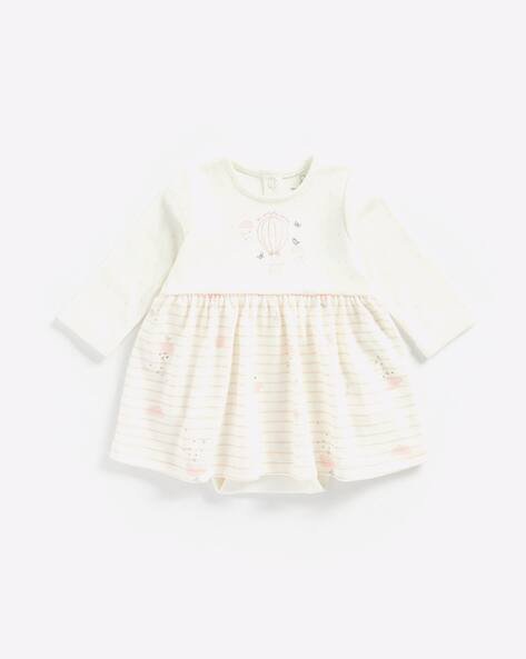 Mothercare Layered Fit & Flare Dress with Embroidery