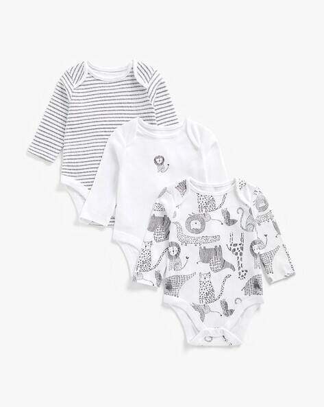Mothercare Pack of 3 Printed Bodysuits