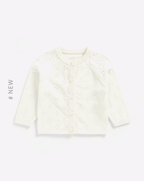 Mothercare Patterned-Knit Button-Down Sweater