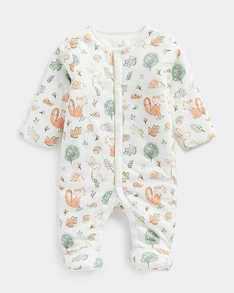 Mothercare Printed Round-Neck Playsuit