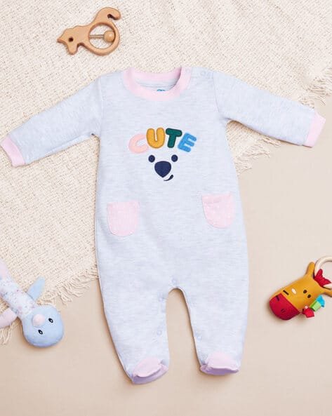 NAUTI NATI Infants Typographic Pattern Rompers