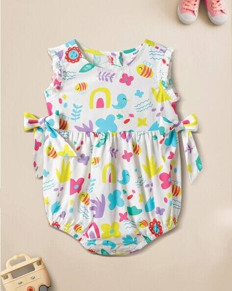 NAUTI NATI Printed Rompers with Tie-Ups