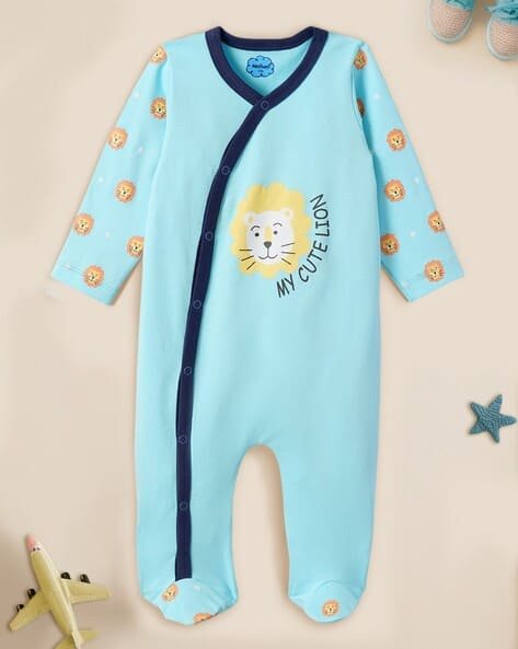 NAUTI NATI Leopard Print Rompers with Snap-Button Closure