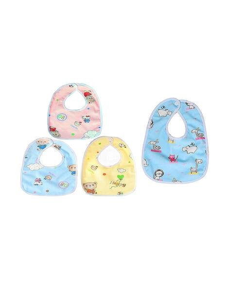 Neonate Care Pack of 4 Printed Waterproof Bibs