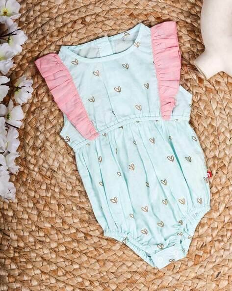 NINO BAMBINO Printed Sleeveless Rompers