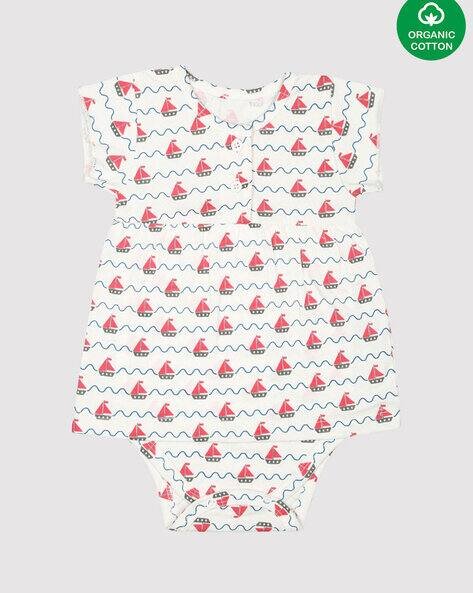 NINO BAMBINO Printed Round Neck Rompers