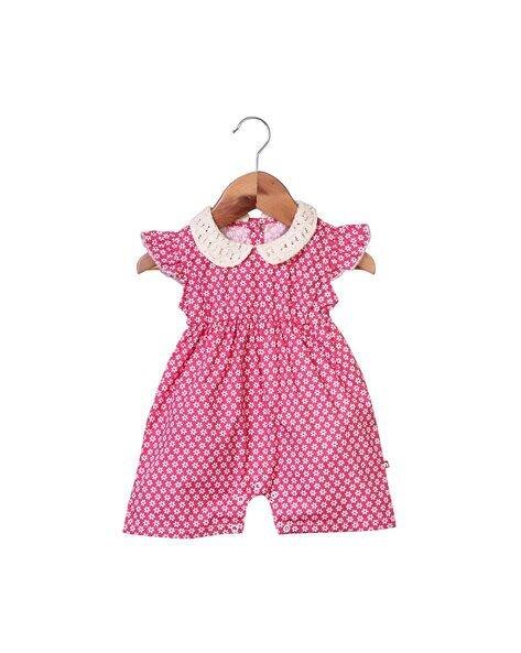 NINO BAMBINO Floral Print Organic Cotton Rompers