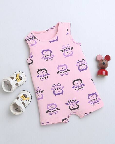 NINO BAMBINO Graphic Print Sleeveless Romper