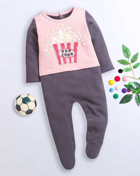 NINO BAMBINO Round-Neck Printed Rompers