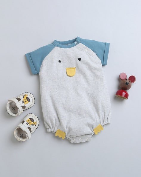 NINO BAMBINO Colourblock Short-Sleeves Romper