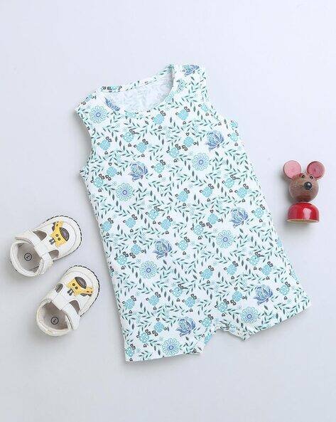 NINO BAMBINO Floral Print Sleeveless Romper