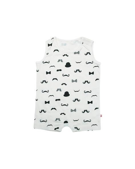 NINO BAMBINO Graphic Print Round-Neck Rompers