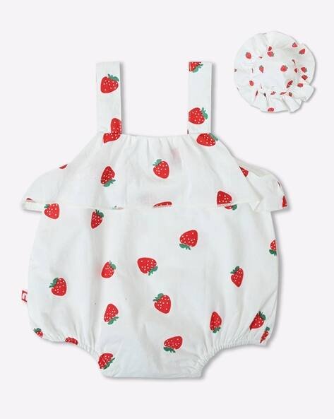 NINO BAMBINO Printed Romper with Hat